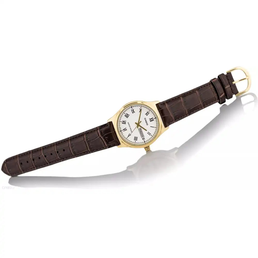 Reloj Casio MTP-V006GL-7B En Cuero Marron Para Hombre