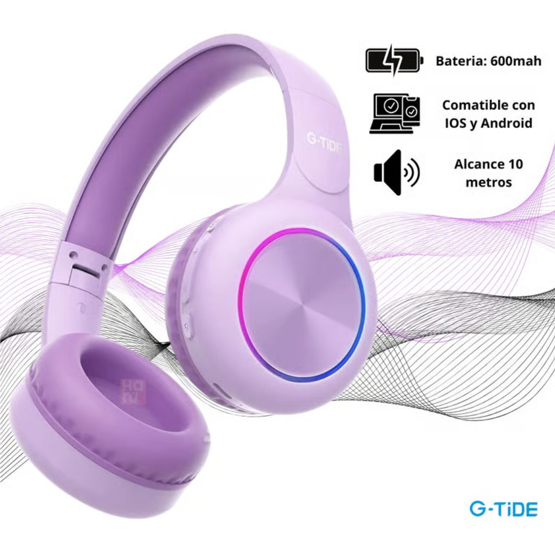 Audifonos G-TIDE Diadema C1 Negro Morado