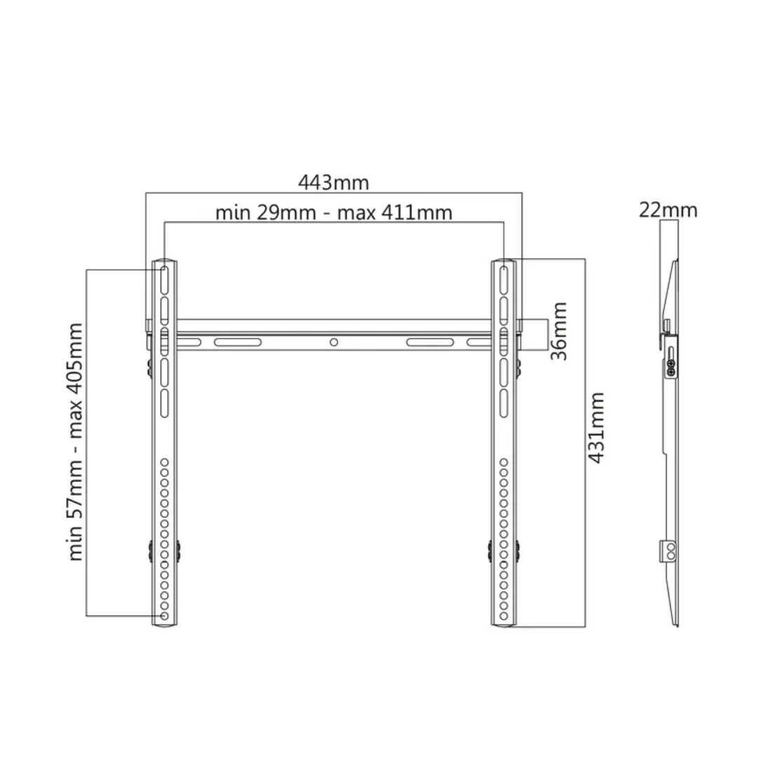 Base KALLEY Fija para televisores de 32" a 55"