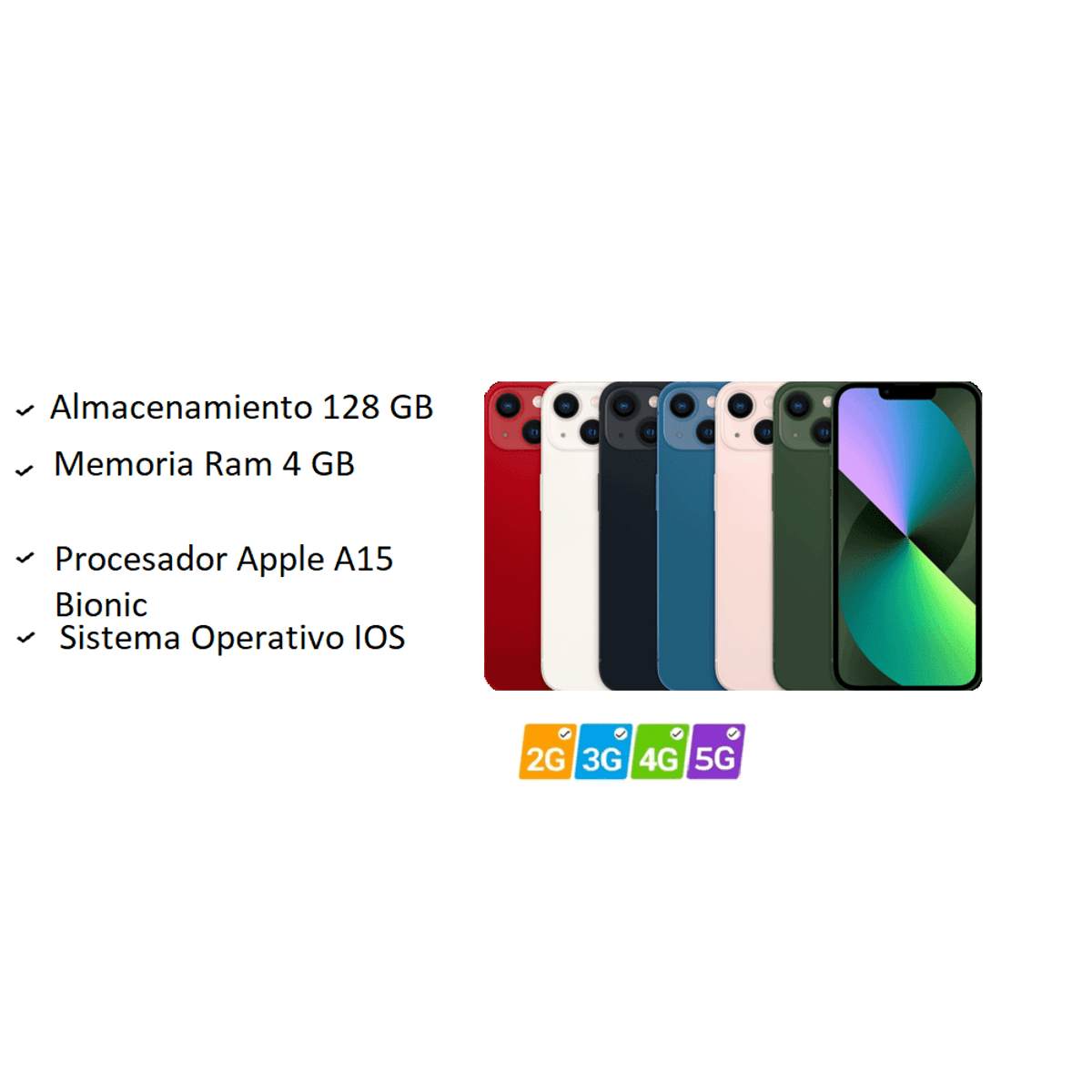 Celular Iphone 13 128GB (Reacondicionado)