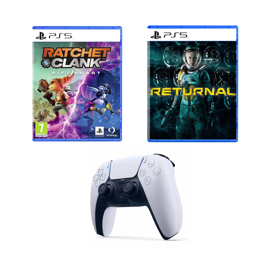 Combo Consola PlayStation 5 Slim de Disco 1TB + Control + 2 Juegos