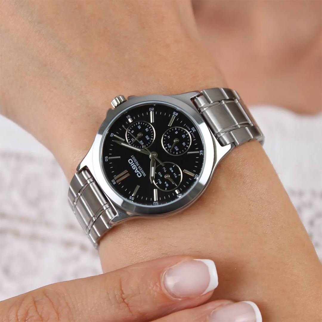 Reloj Casio Ltp-v300d-1audf En Acero Original Para Mujer