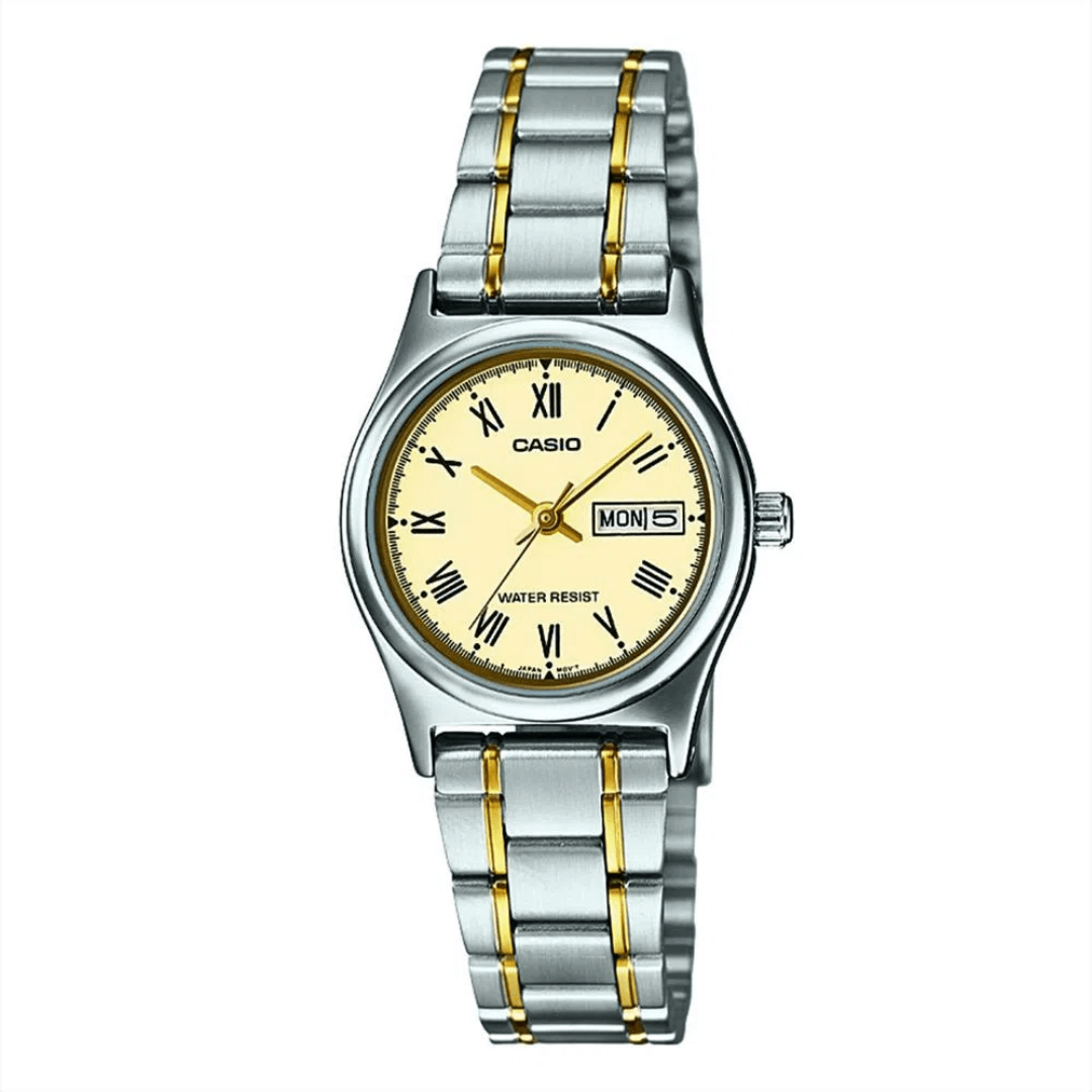 Reloj Casio ltp-v006sg-9budf Para Dama En Acero - Numeros Romanos