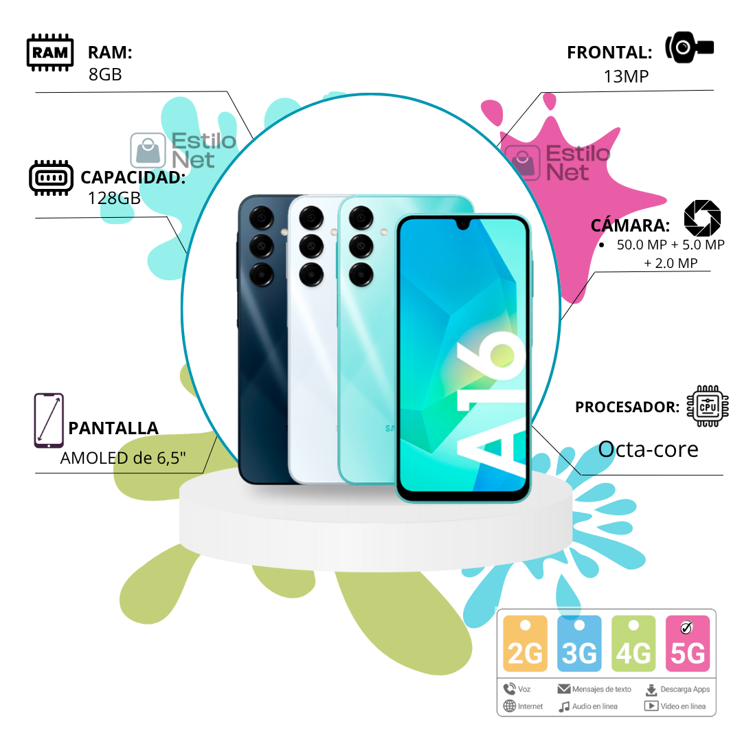 Celular Samsung A16 128GB 6RAM 5G