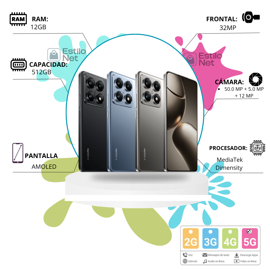 Celular Xiaomi 14T Pro 5G 512GB 12RAM
