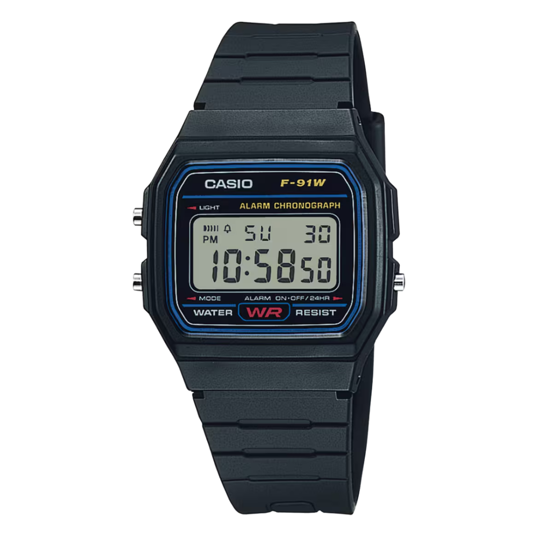 Reloj Casio F-91W Retro Unisex Negro