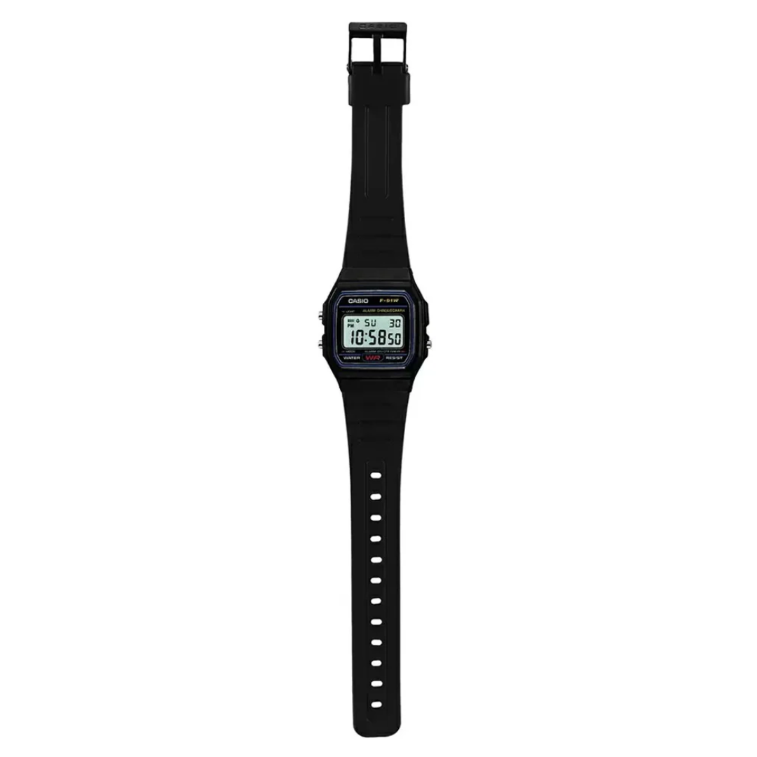 Reloj Casio F-91W Retro Unisex Negro
