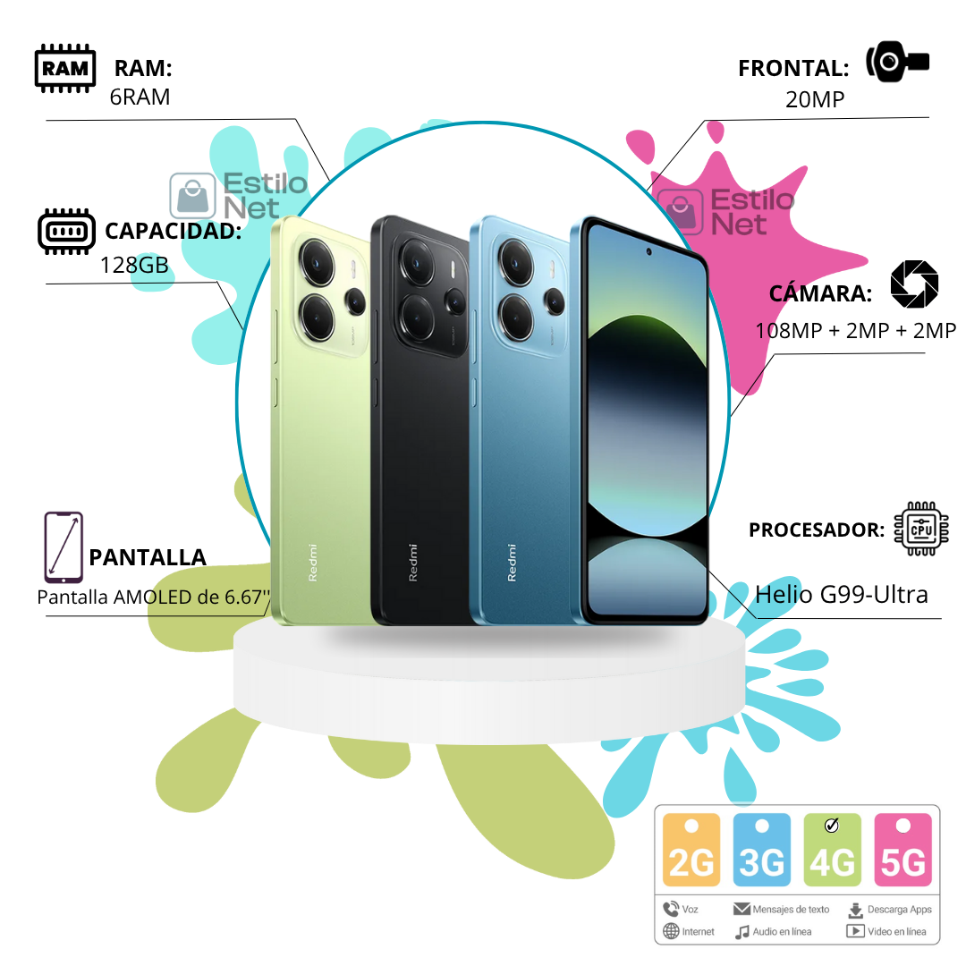 Celular Xiaomi Note 14 128GB 6RAM 4G