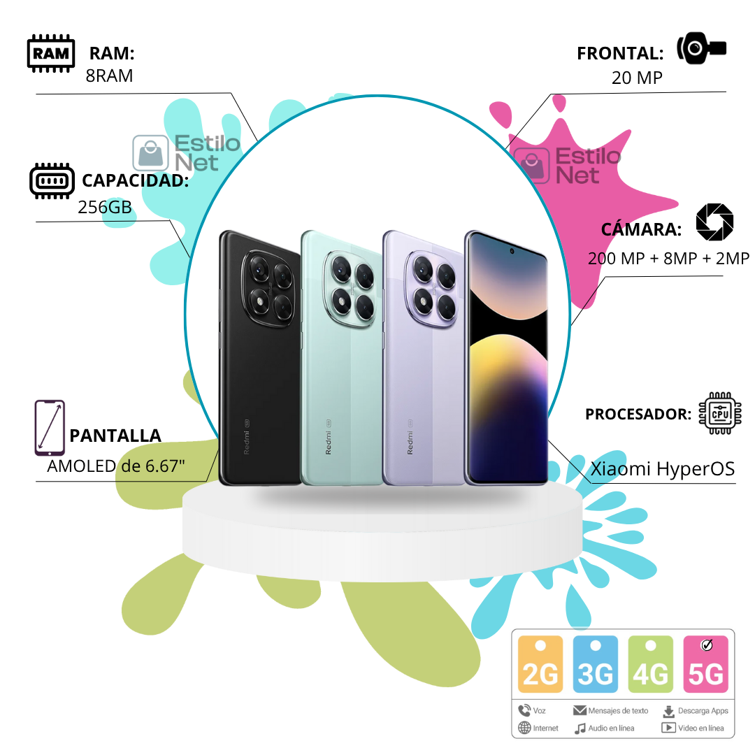 Celular Xiaomi Note 14 Pro 5G 256GB 8RAM