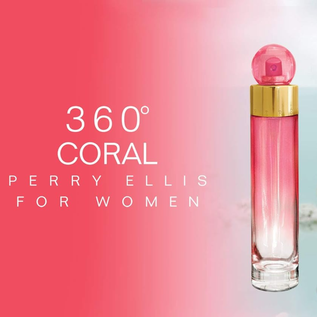 Perfume 360 Grados Coral De Perry Ellis Para Mujer 100ml