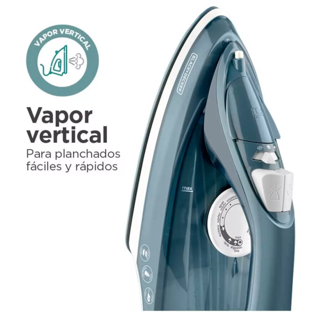 Plancha de Vapor Black and Decker Golpe de Vapor Azul IRBD300