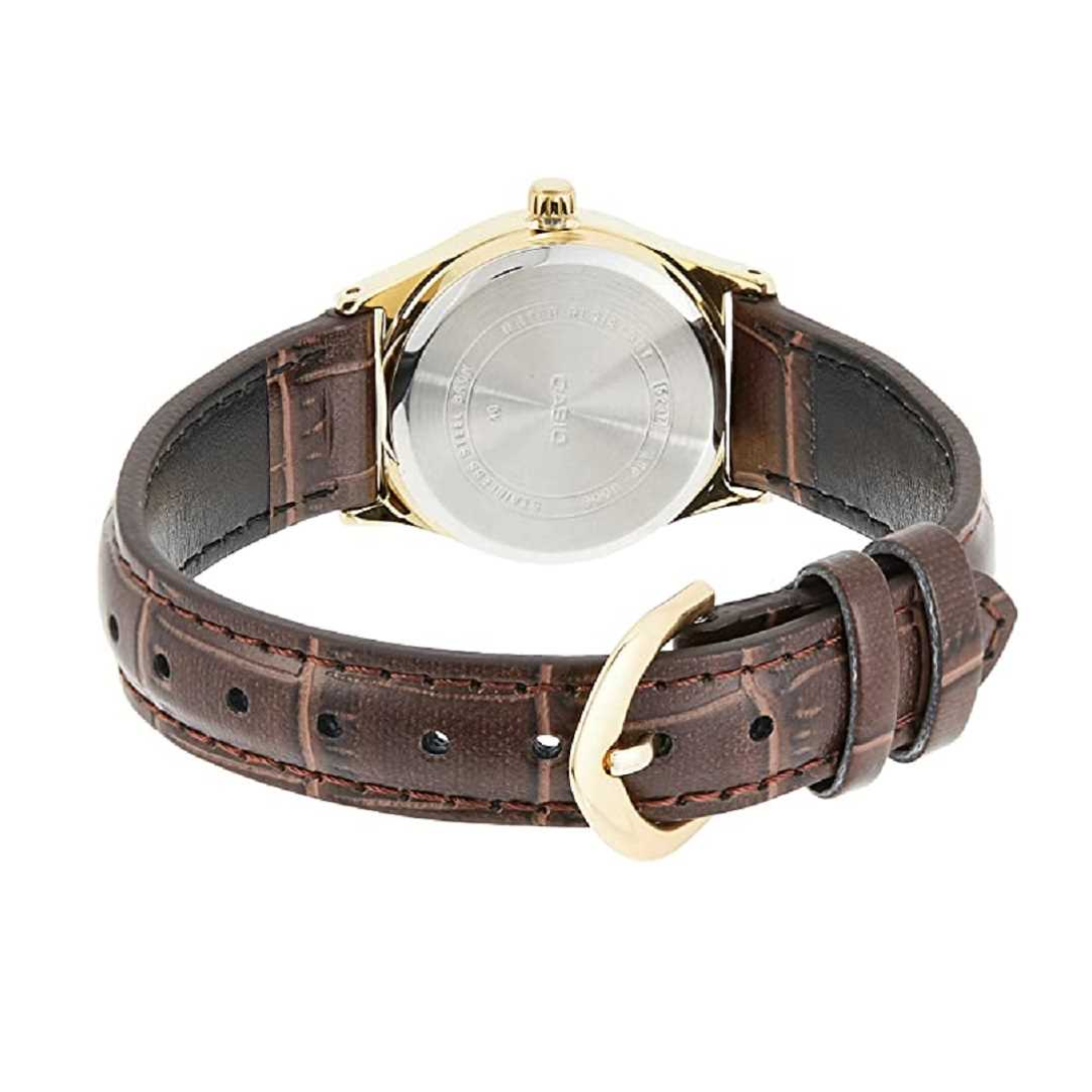Reloj Casio LTP-V006GL-9B En Cuero Para Mujer