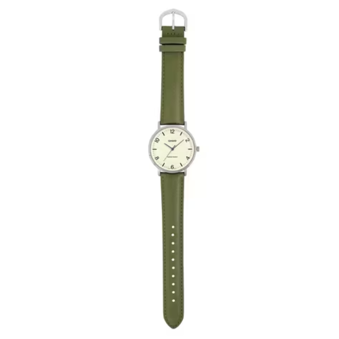 Reloj Casio MTP-VT03L-7B En Cuero Para Hombre
