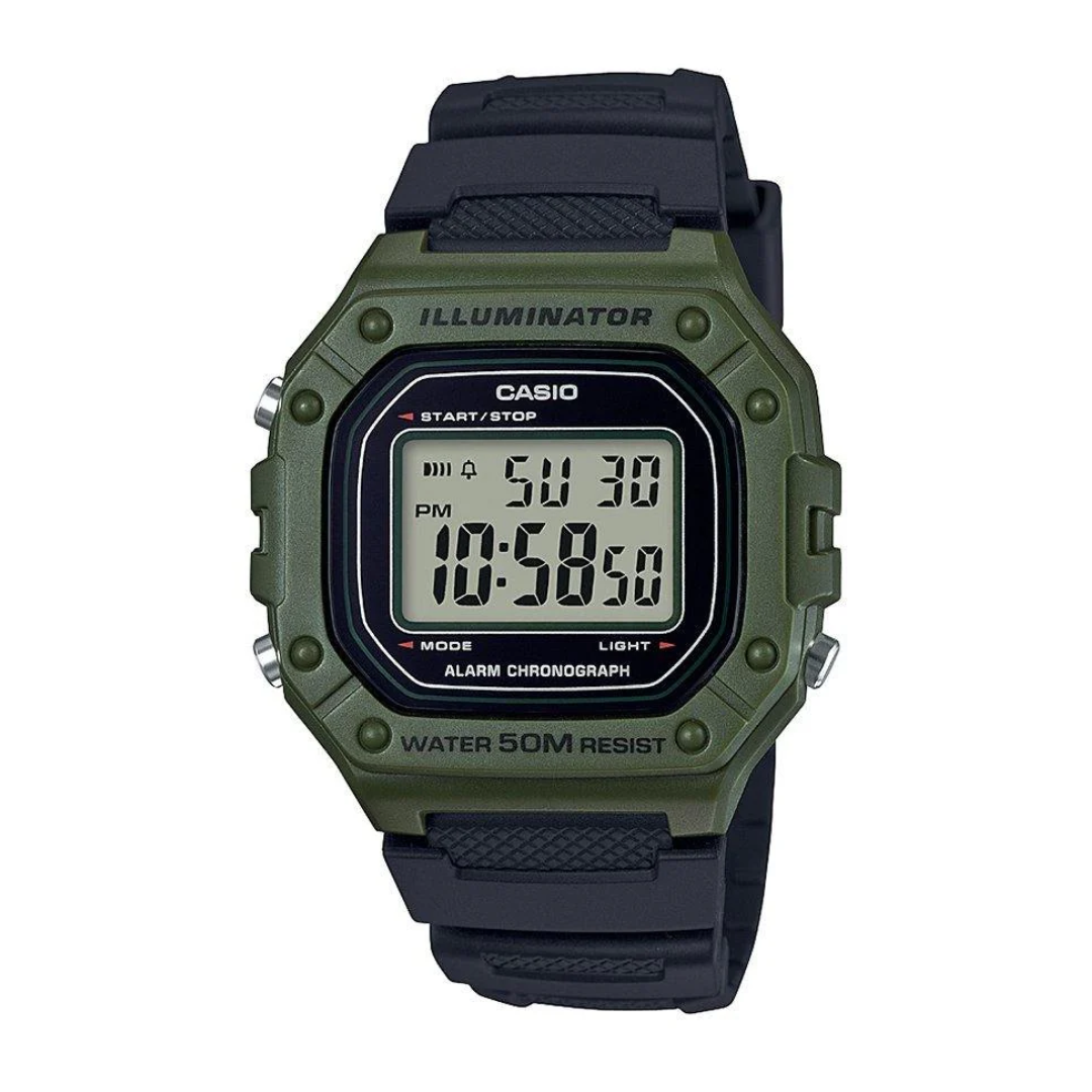 Reloj Casio w-218h-3avdf Digital - Deportivo Verde