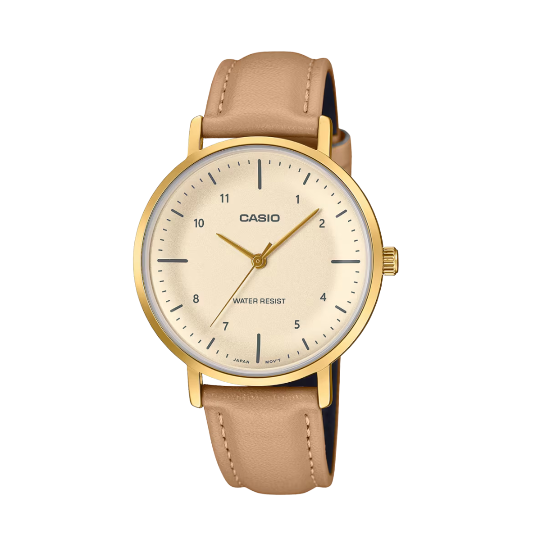 Reloj Casio LTP-VT03GL-4B En Cuero Para Mujer