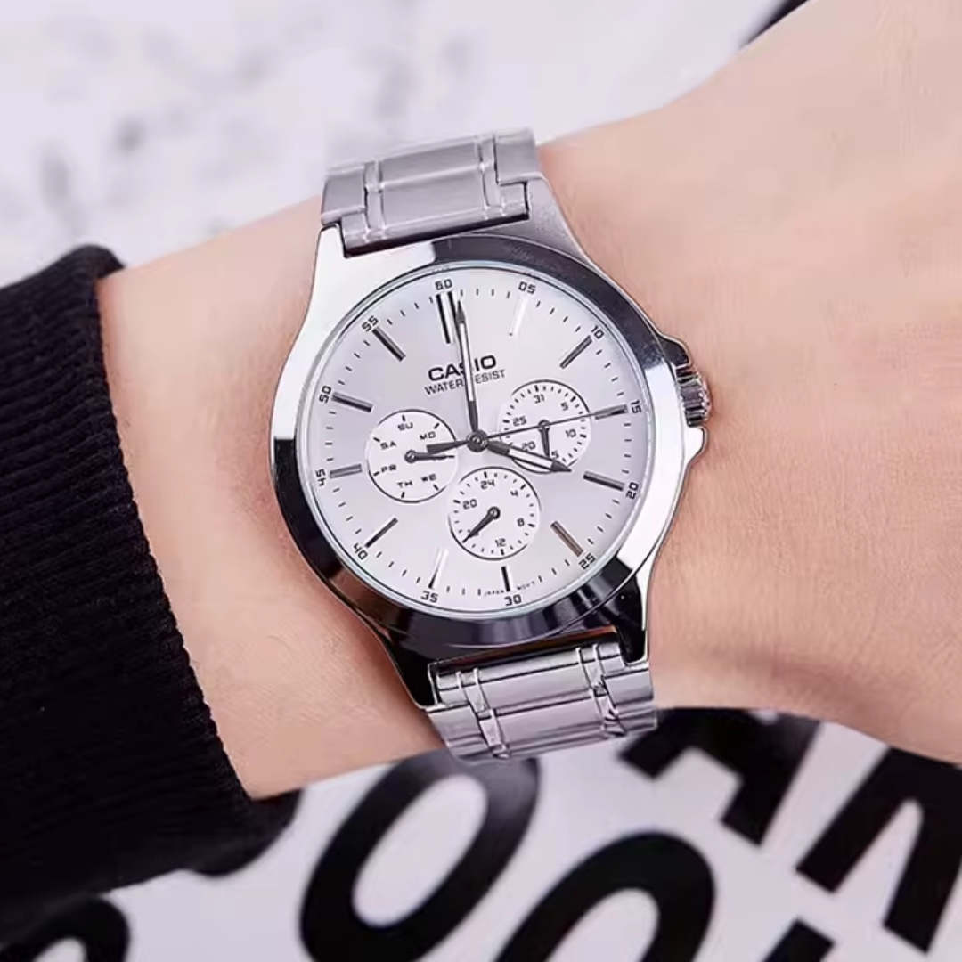 Reloj Casio Para Hombre Acero Original MTP-V300D-7AUDF