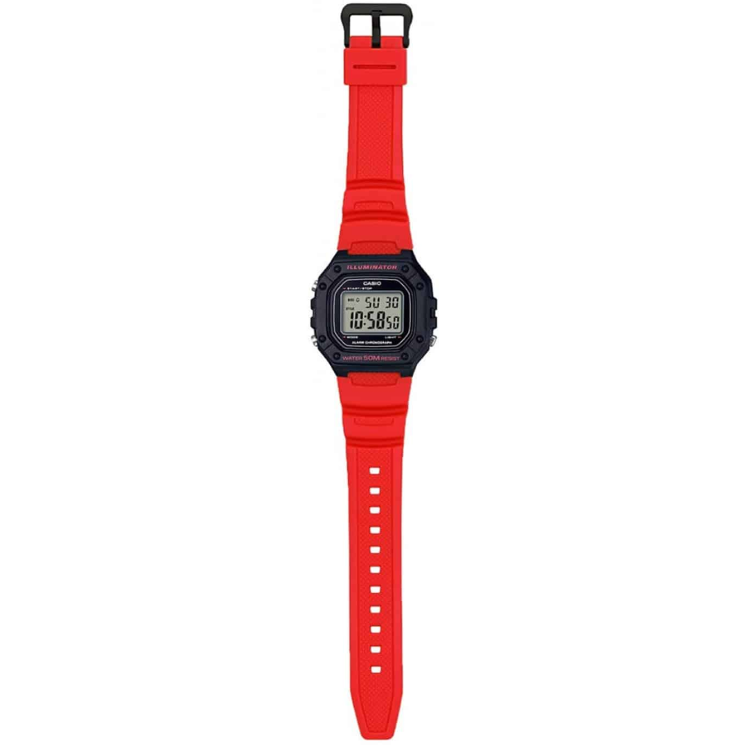 Reloj Casio W-218H-4AVDF Original Digital Deportivo Hombre - Rojo