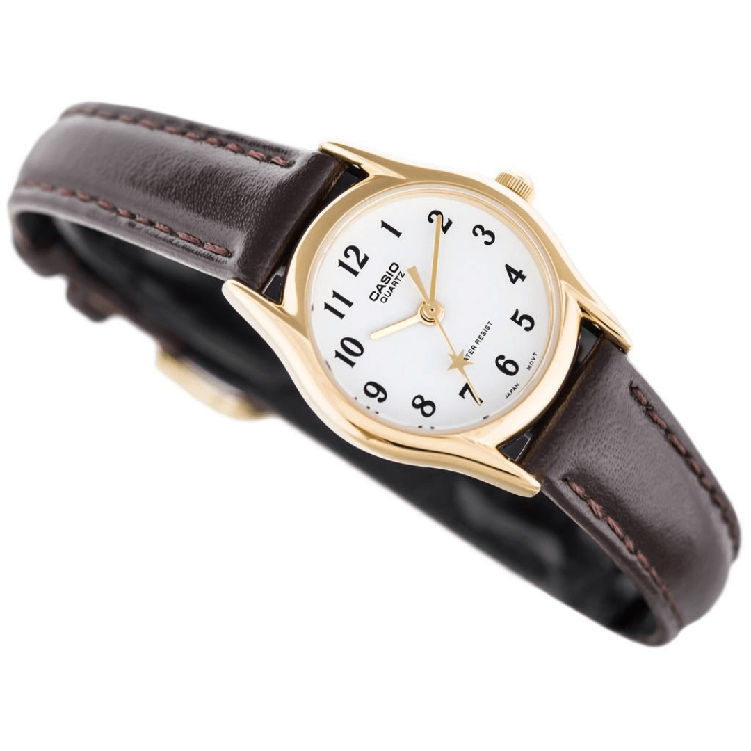 Reloj Casio ltp-1094q-7b4 Original Elegante Para Dama - Marron