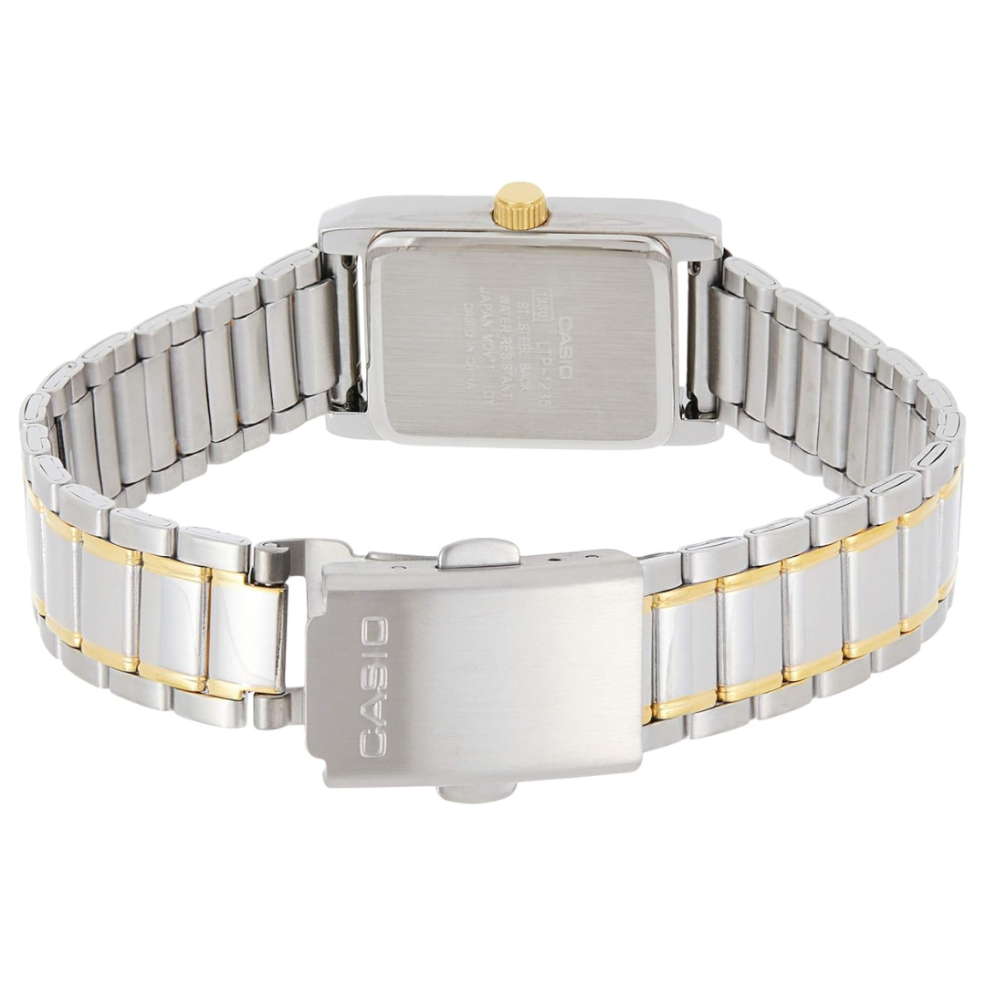 Reloj Casio ltp-1235sg-7adf Original - Dama En Acero dial Blanco