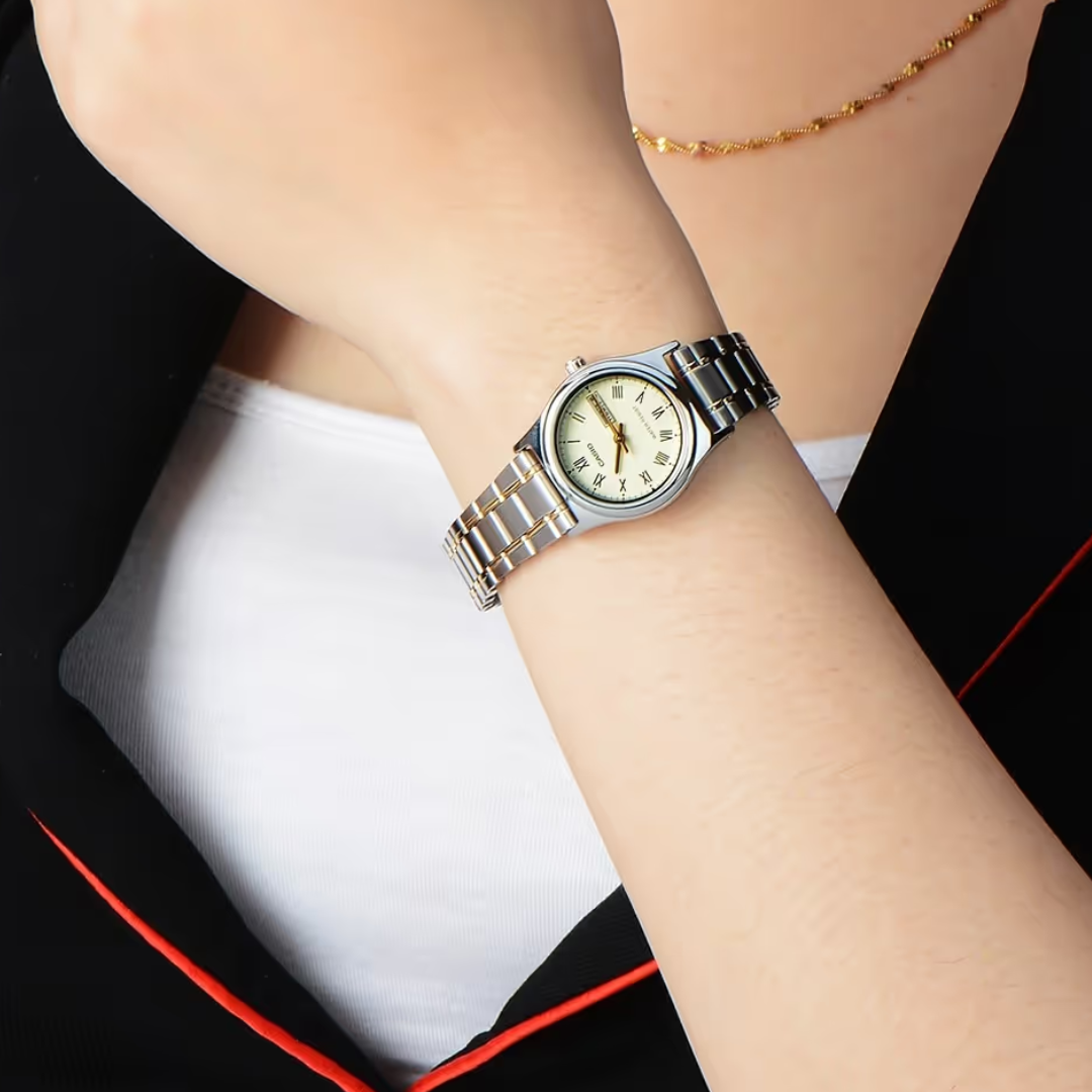 Reloj Casio ltp-v006sg-9budf Para Dama En Acero - Numeros Romanos