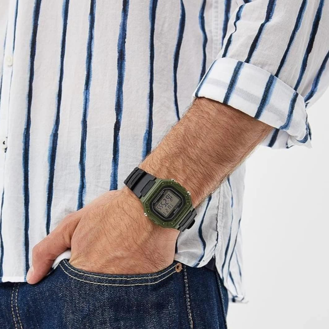 Reloj Casio w-218h-3avdf Digital - Deportivo Verde
