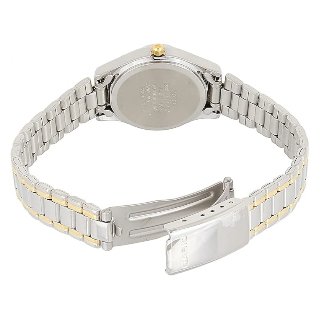 Reloj casio ltp-1275sg-7bdf Original En Acero Plateado Para Dama