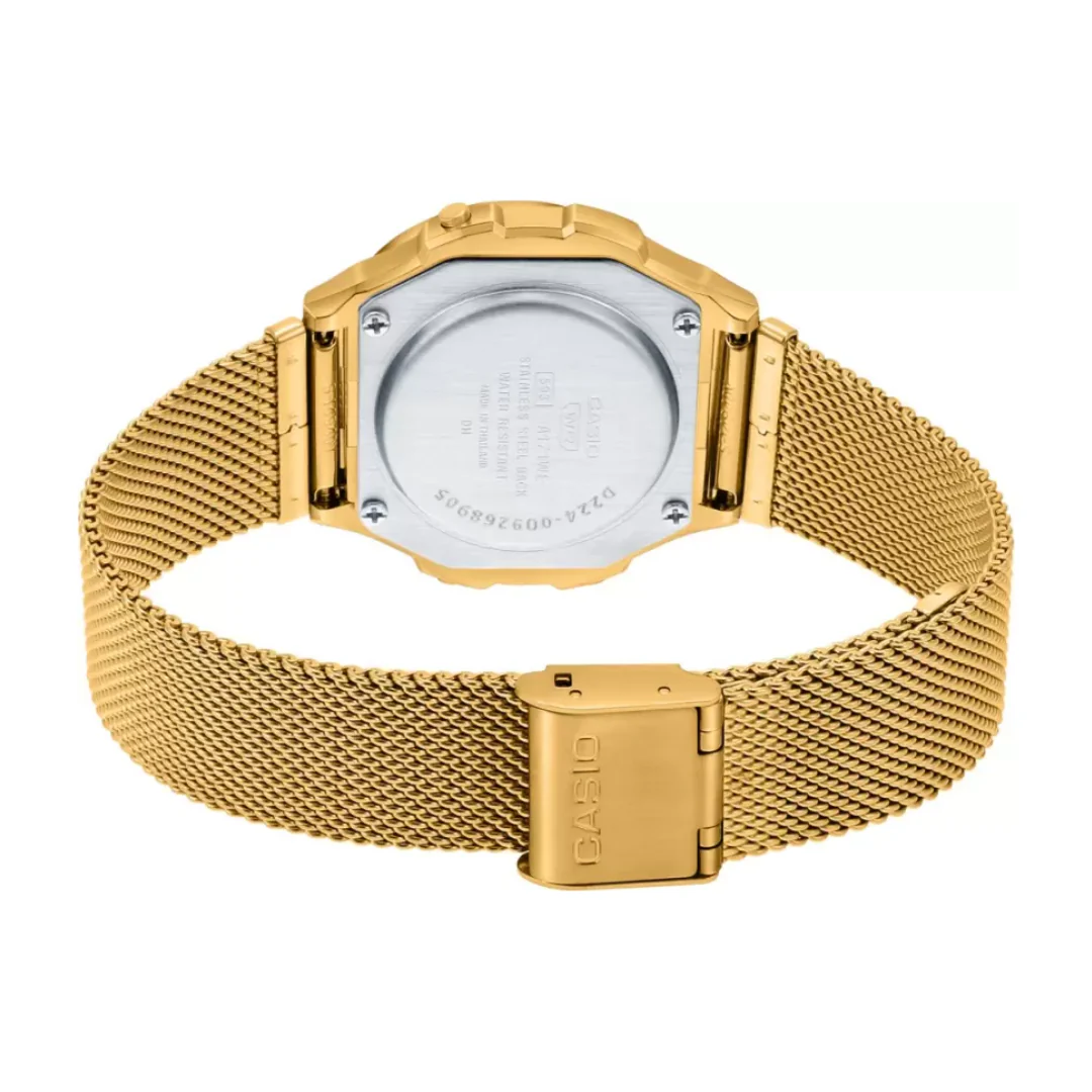 Reloj Casio a171wemg-9adf Digital Retro Unisex - Dorado