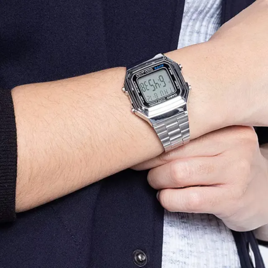 Reloj Casio a178wa-1adf Unisex Vintage En Acero - Plateado