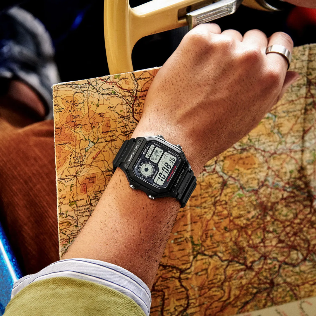 Reloj Casio ae-1200wh-1avdf Para Hombre En Resina - Negro