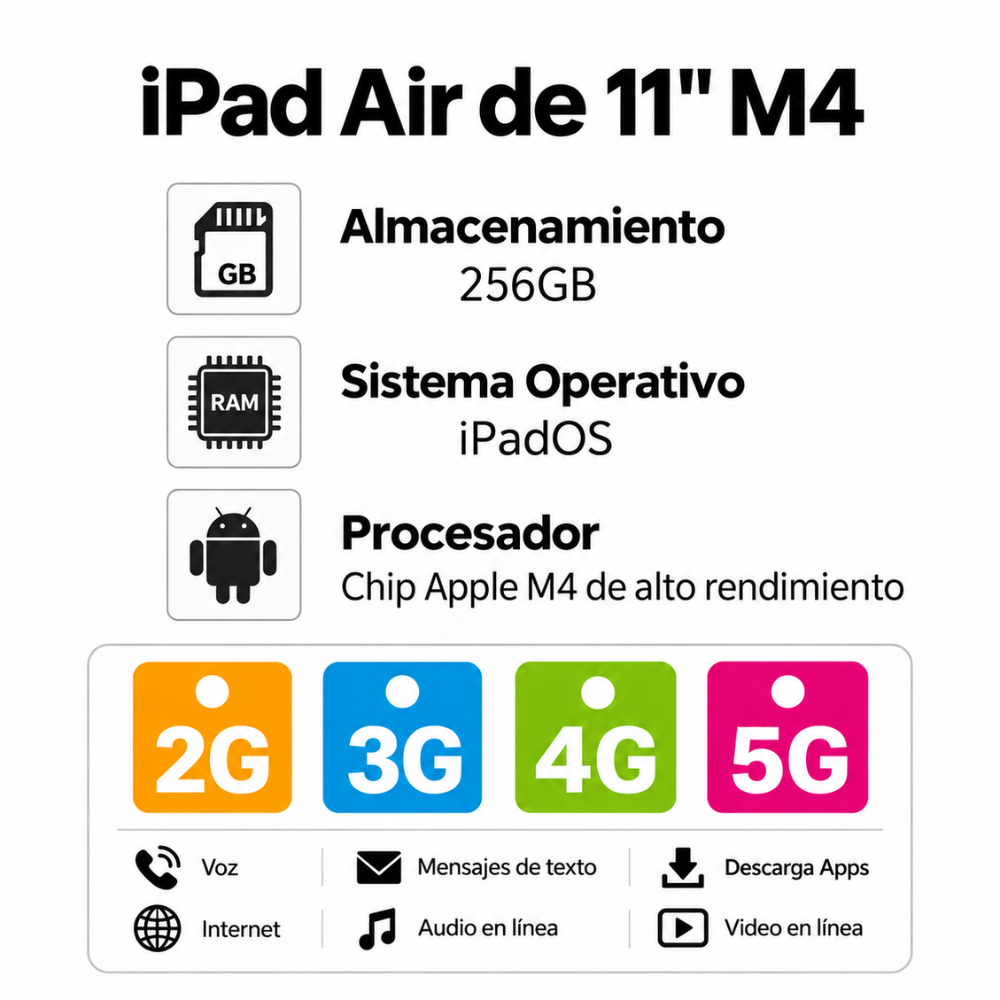 iPad Air de 11 pulgadas M4 256GB Azul