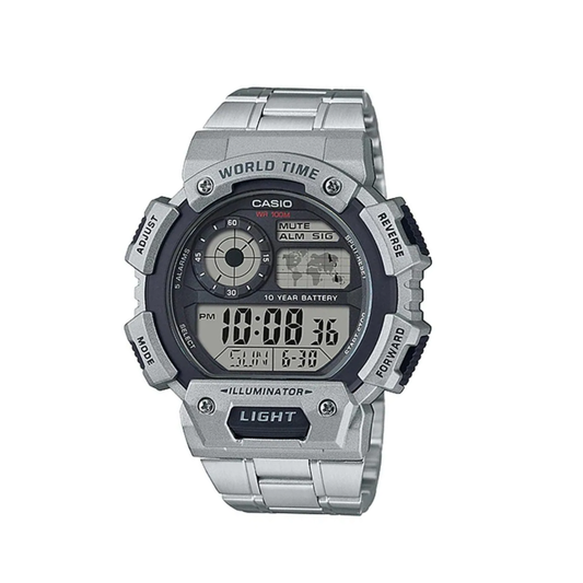 Reloj Casio AE-1400WHD-1A Plateado Para Caballero