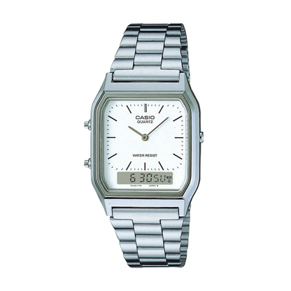 Reloj Casio AQ-230A-7D Retro Plateado Unisex