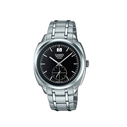 Reloj Casio BEM-150D-1A Plateado-Negro Para Caballero