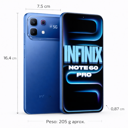 Celular Infinix Note 60 Pro 256GB 8+8RAM 5G Azul