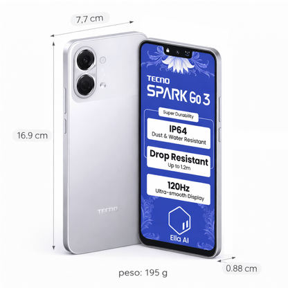 Celular Tecno Spark Go 3 64GB 4GB Purpura