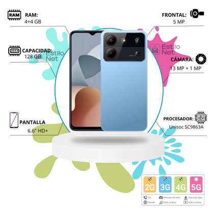 Celular ZTE Blade A54 4+128GB Azul