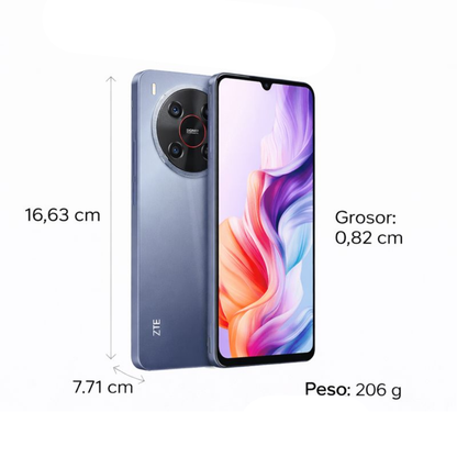 Celular ZTE Blade V70 Max 256GB 4+10GB Gris Galáctico