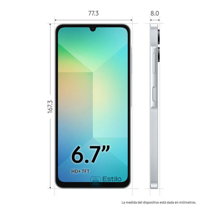 Celular Samsung A06 4G 128GB 4RAM Azul Cielo