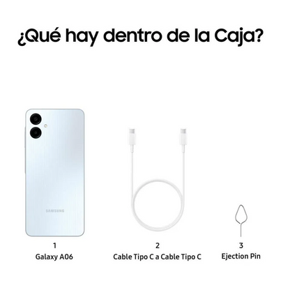 Celular Samsung A06 4G 128GB 4RAM Azul Cielo