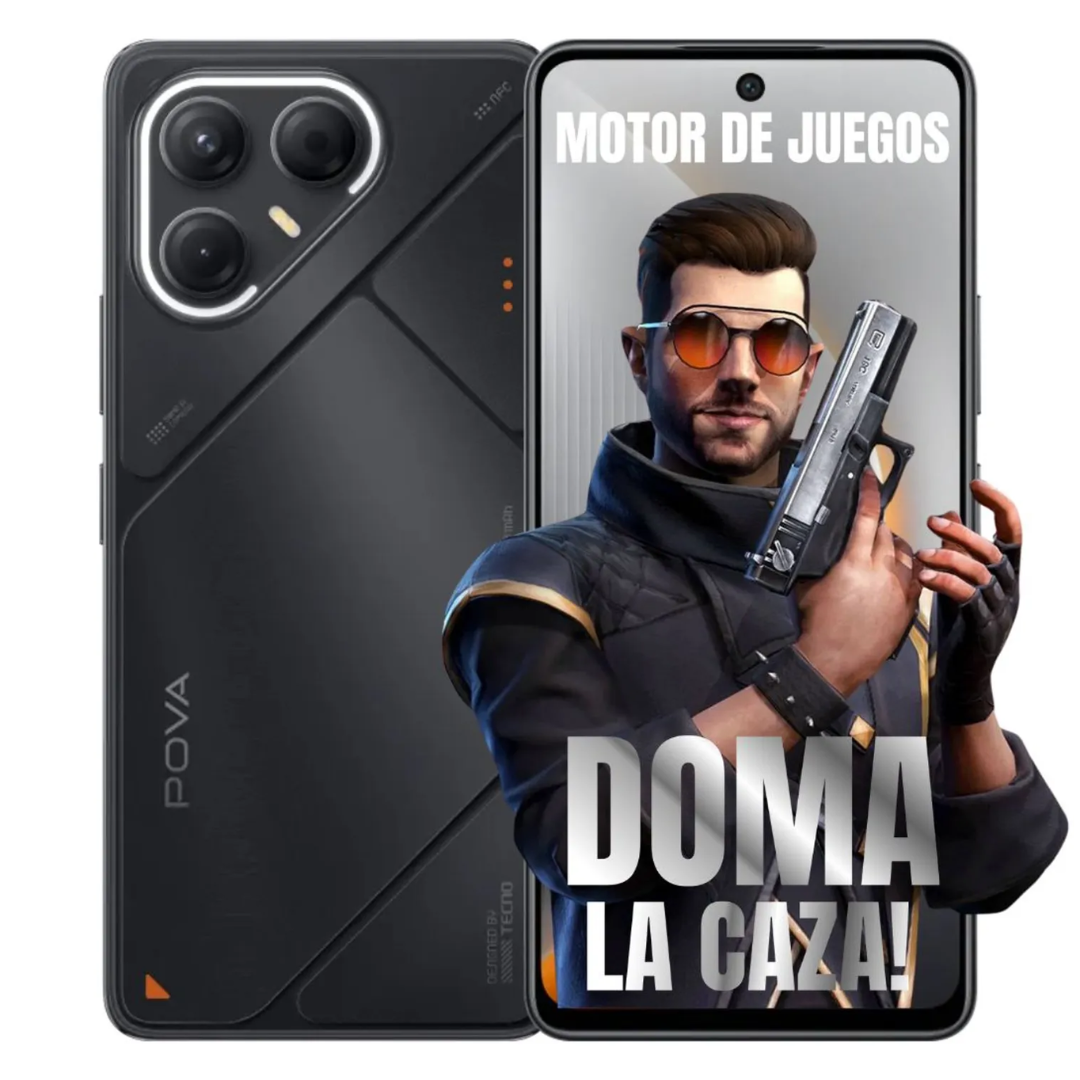 Celular Tecno Pova 7 256GB 8RAM Negro 5G