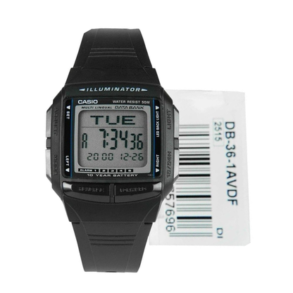 Reloj Casio DB-36-1ADF Retro Unisex Negro