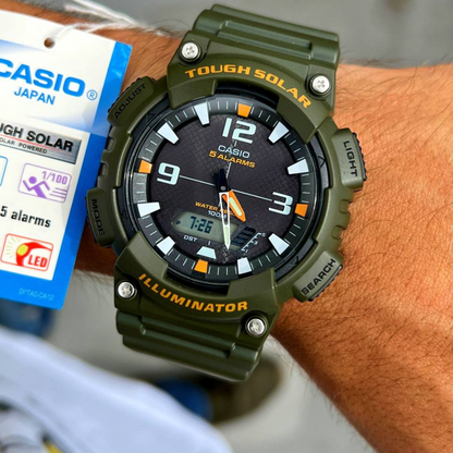 Reloj Casio aq-s81ow-3avdf En Resina Para Hombre - Verde