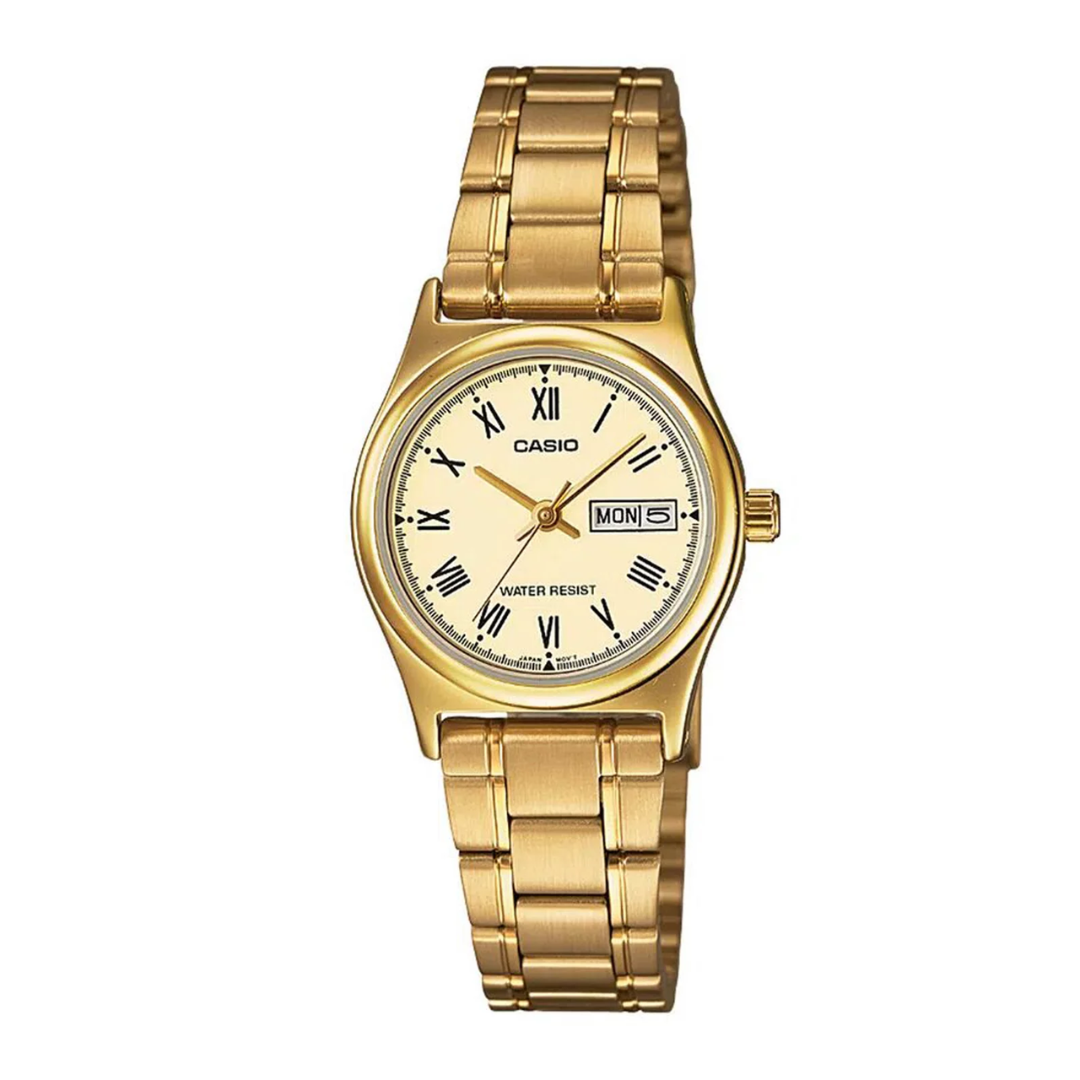 Reloj Casio ltp-v006g-9budf Para Dama En Acero - Numeros Romanos