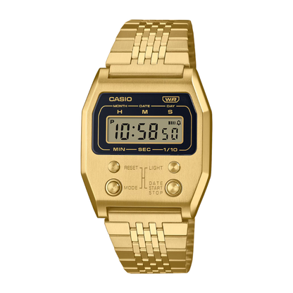 Reloj Casio Unisex Elegante A1100G-5 Vintage Digital Dorado