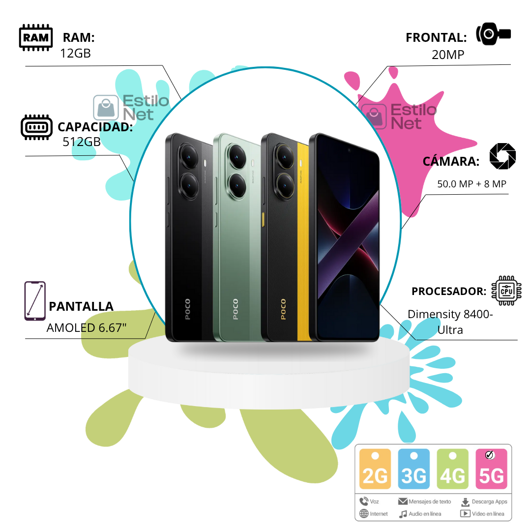 Celular Xiaomi Poco X7 Pro 512GB 12RAM 5G