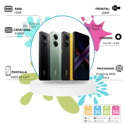 Celular Xiaomi Poco X7 Pro 512GB 12RAM 5G