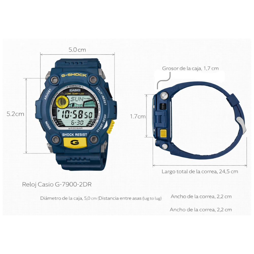 Reloj Casio G-SHOCK Para Hombre Deportivo G-7900-2DR Verde Azulado
