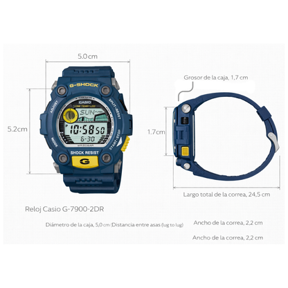 Reloj Casio G-SHOCK Para Hombre Deportivo G-7900-2DR Verde Azulado