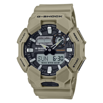 Reloj Casio G-SHOCK Para Hombre Deportivo GA-010-5ADR Beige Capuccino