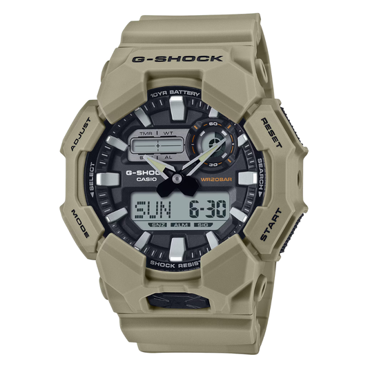 Reloj Casio G-SHOCK Para Hombre Deportivo GA-010-5ADR Beige Capuccino